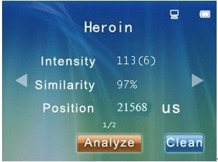 헤로인, 코카인, Morphia 검출을 위한 발견자가 다채로운 LCD 스크린에 의하여 마약을 상용합니다